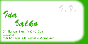 ida valko business card